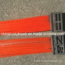 Brosse en fibre rouge PP pour machine à balai routier (YY-138)